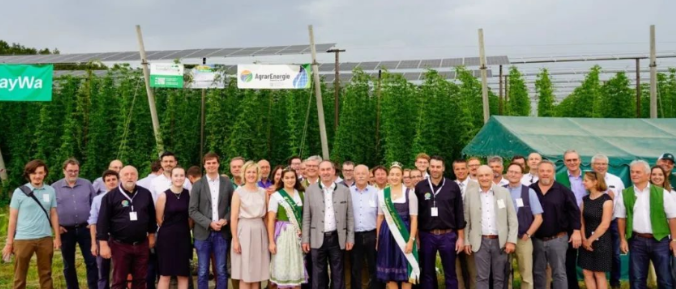 Fotovoltaic agriculturae usus est in Germania ad cervisiam flores